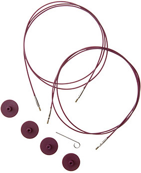 Auswechselbares Kabel lila - Länge mit Nadelspitzen 40cm