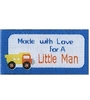 Gewebte Lovelabels "Made with Love for a Little Man" zum Aufbügeln