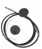 Auswechselbares Kabel schwarz/silber - Länge mit Nadeln 40cm