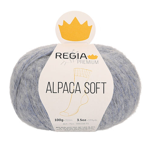 Regia Premium Alpaca Soft "Hellblau Meliert", Fb. 50