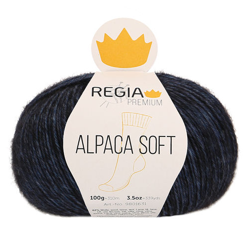 Regia Premium Alpaca Soft "Nachtblau Meliert",  Fb. 55