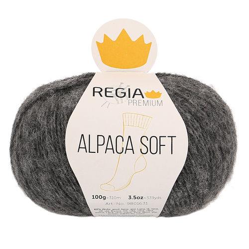 Regia Premium Alpaca Soft "Anthrazit Meliert", Fb. 95