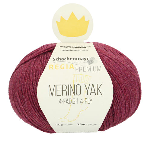 Regia Premium Merino Yak, "Raspberry", Fb. 7517
