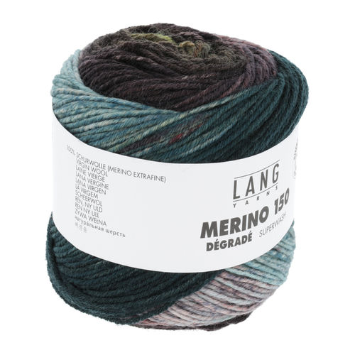 Lang Yarns "Merino 150 dégradé", Farbe 05 mint/bordeaux/blau
