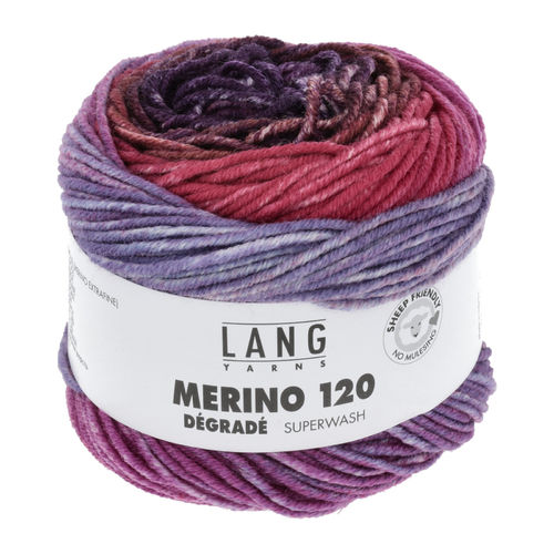 Lang Yarns "Merino 120 dégradé" , Fb. 04 rot/violett